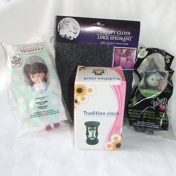 🎉 HOST PICK 🎉 M.A. Witch & Dorothy Dolls, Traditional Glass Sand Timer, Cloth - Picture 1 of 15